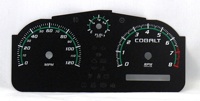 Cobalt Black and Green Gauge Face